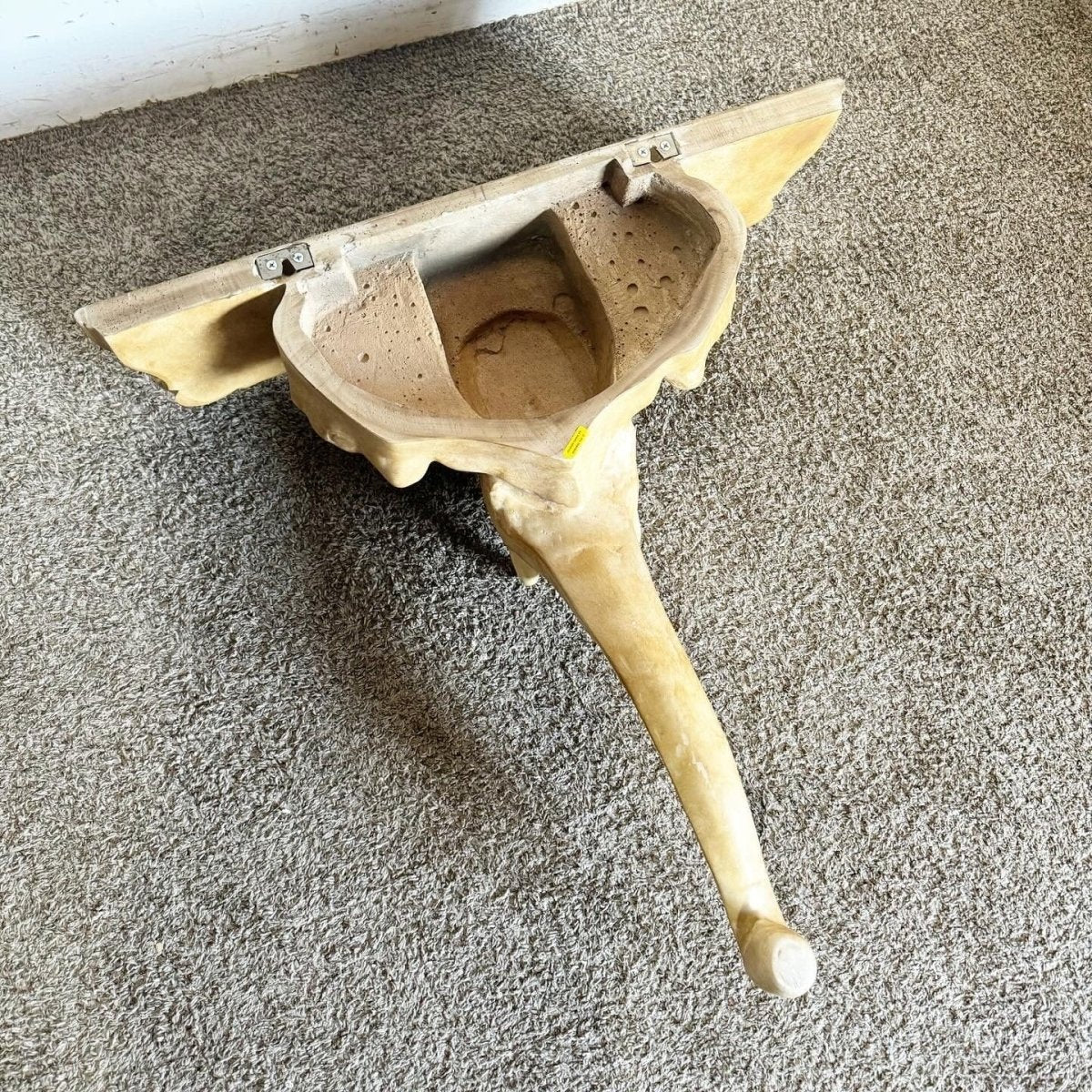 1970s Elephant Sconce Console Table by Chapman - Dolphin & Flamingo