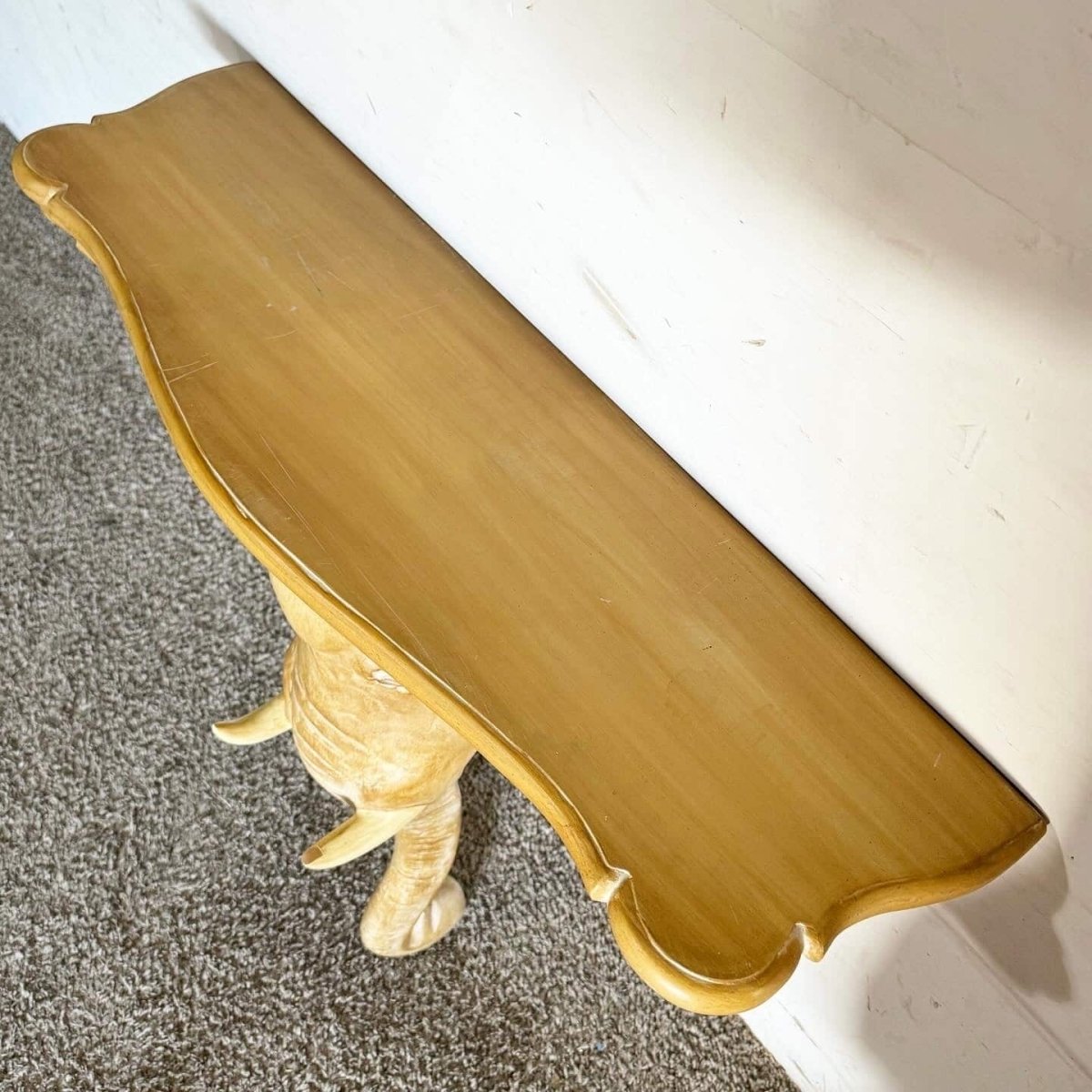 1970s Elephant Sconce Console Table by Chapman - Dolphin & Flamingo
