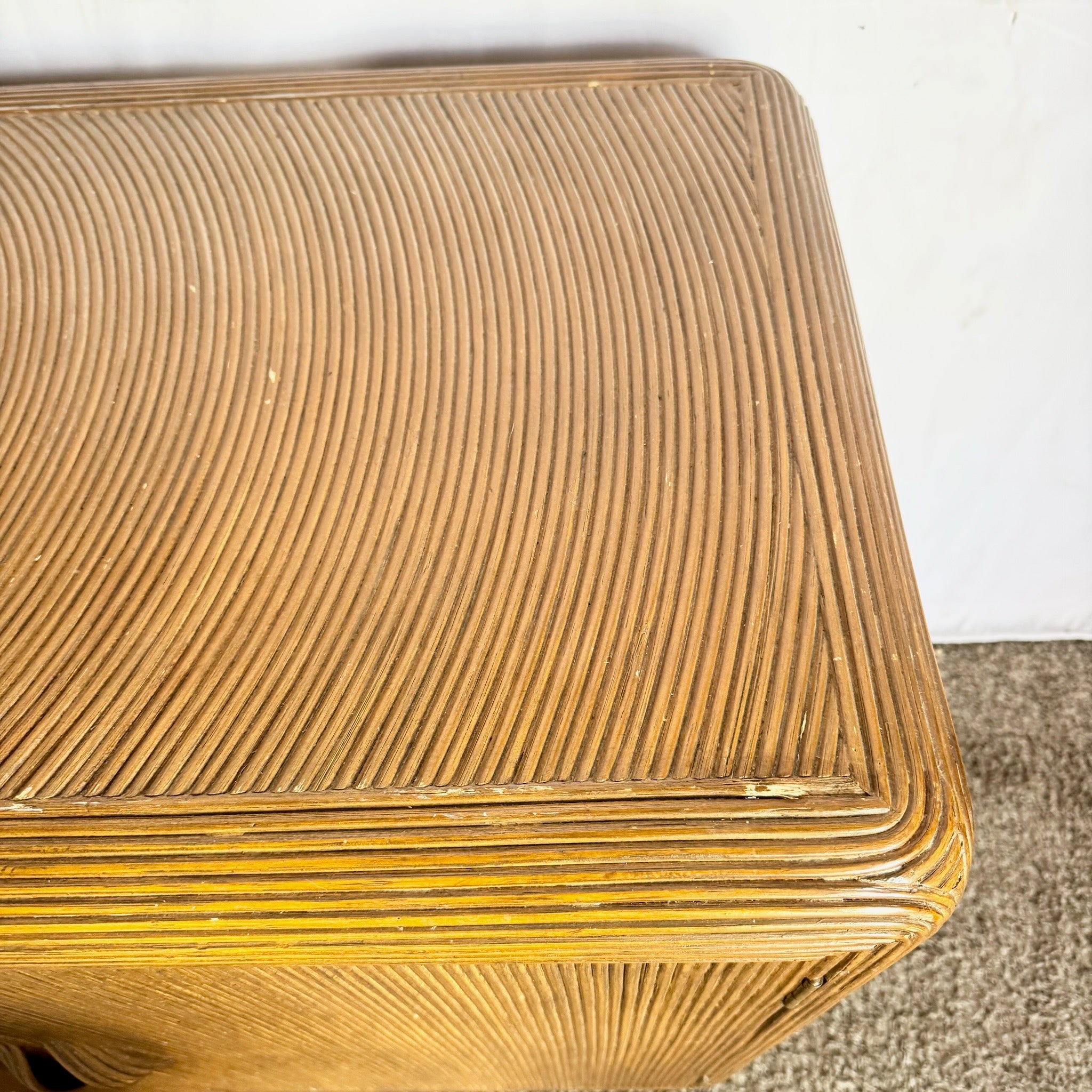 Boho Chic Swirl Pencil Reed Sideboard/Cabinet