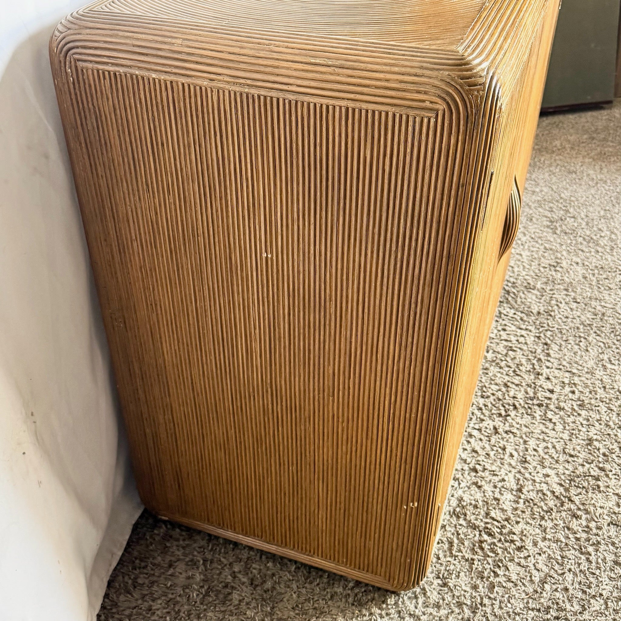 Boho Chic Swirl Pencil Reed Sideboard/Cabinet