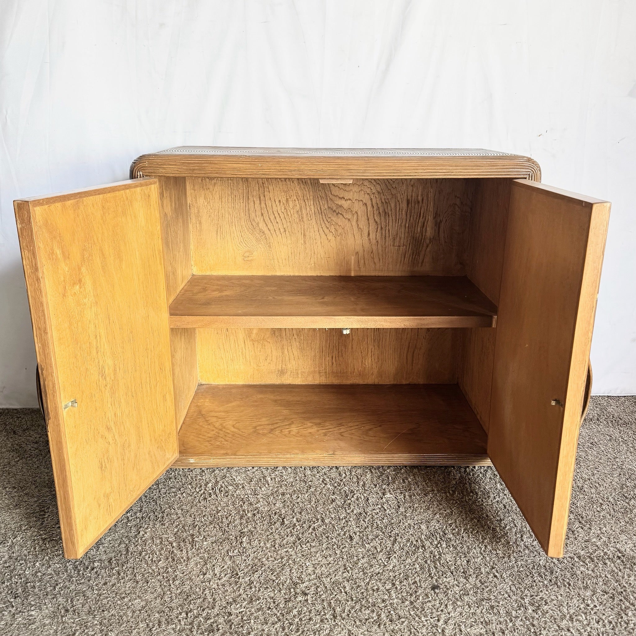 Boho Chic Swirl Pencil Reed Sideboard/Cabinet