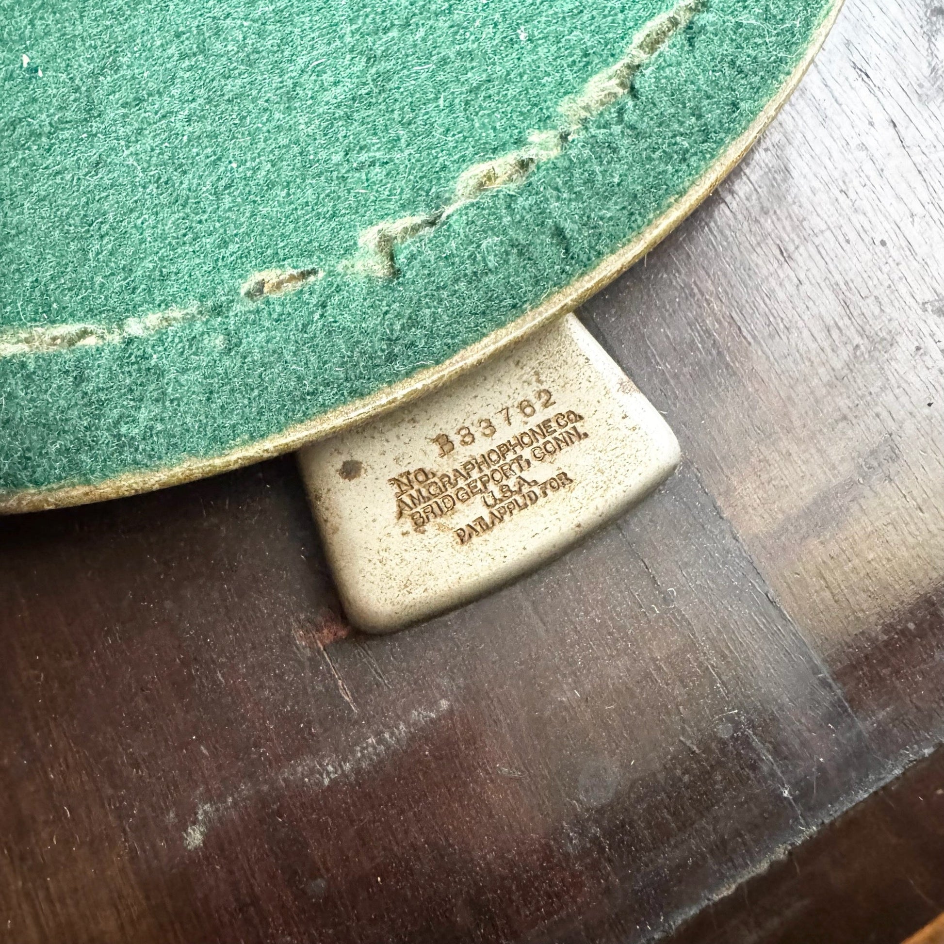 Antique Columbia Grafonola Phonograph Turn Table - Dolphin & Flamingo