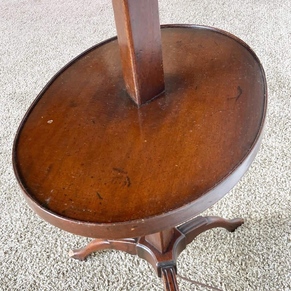Antique Faux Candle Floor Lamp Side Table - Dolphin & Flamingo