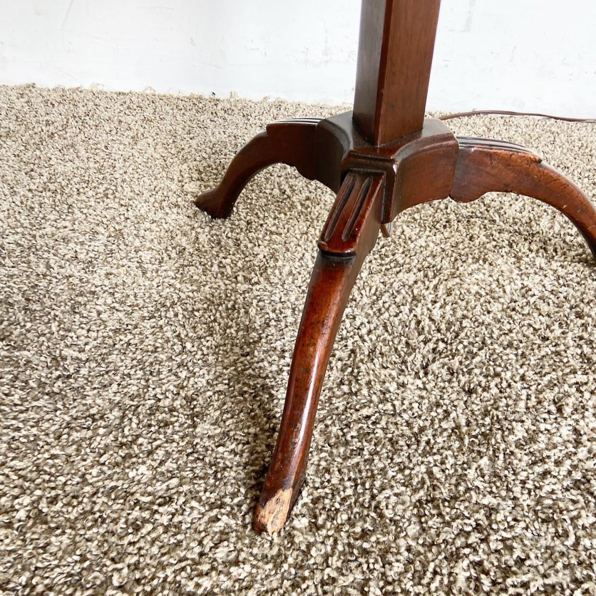 Antique Faux Candle Floor Lamp Side Table - Dolphin & Flamingo