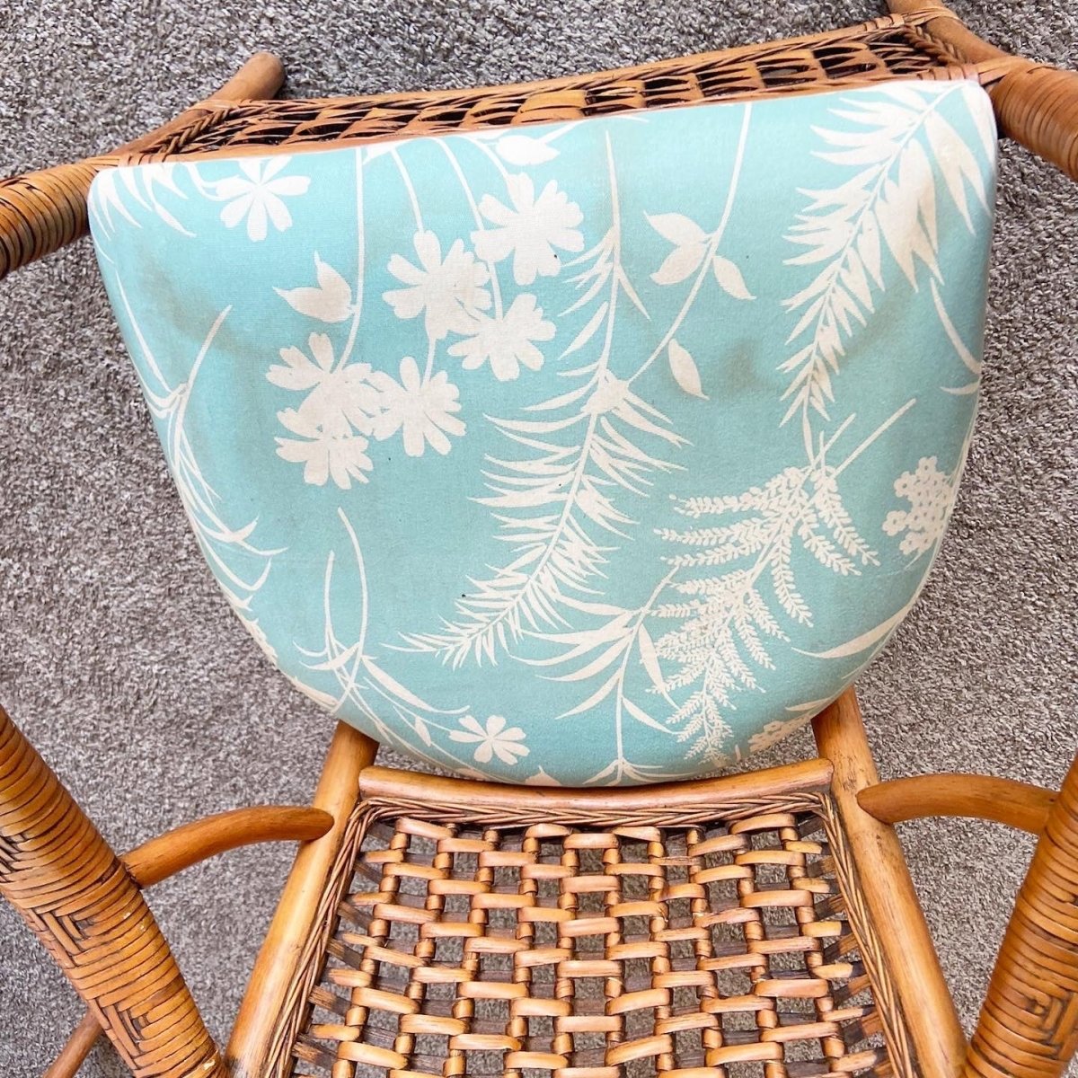 Boho Chic Bamboo Rattan and Wicker Dining Arm Chairs - Dolphin & Flamingo
