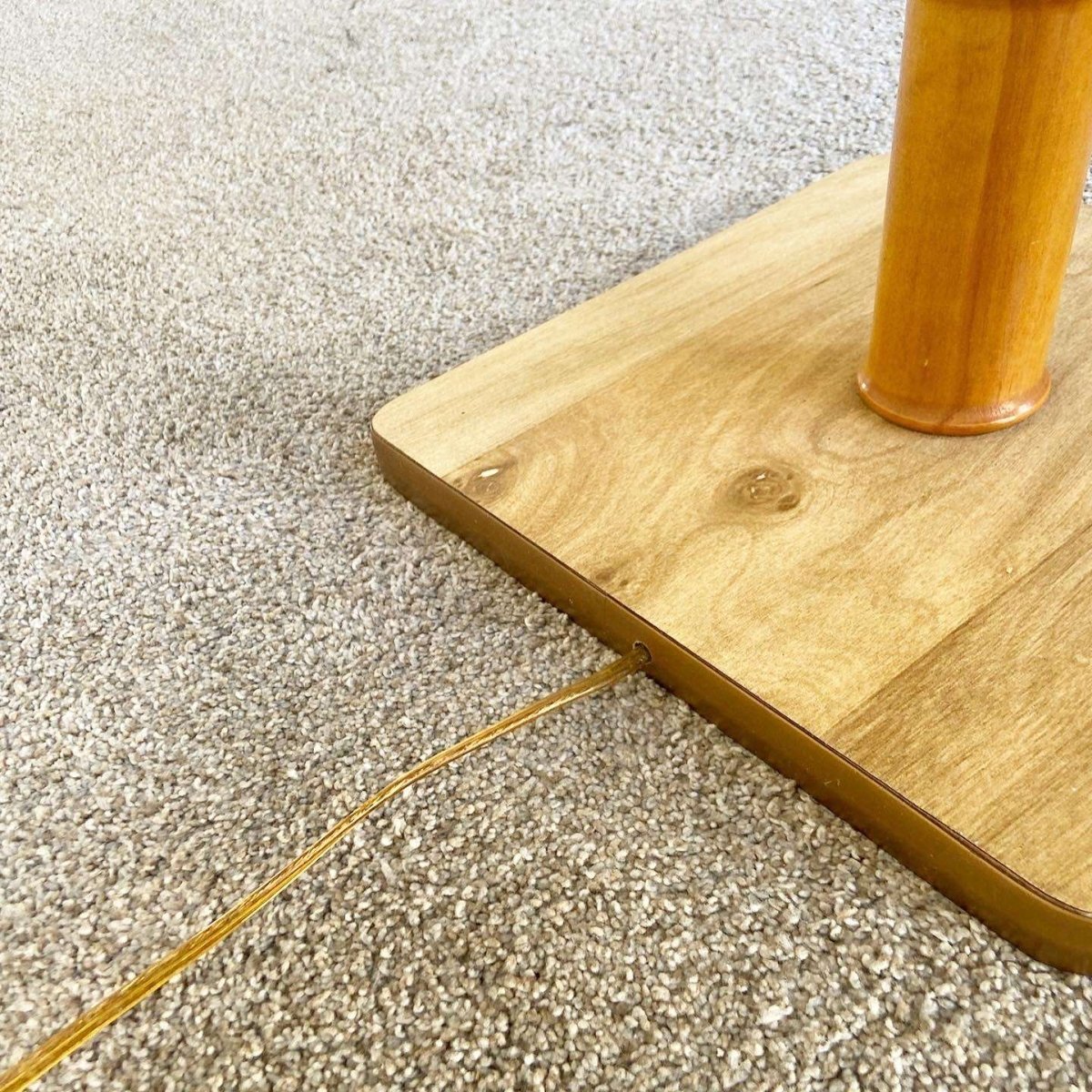 Boho Chic Faux Bamboo Side Table Floor Lamp - Dolphin & Flamingo