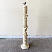 Boho Chic Faux Pencil Reed Ceramic Floor Lamp - Dolphin & Flamingo