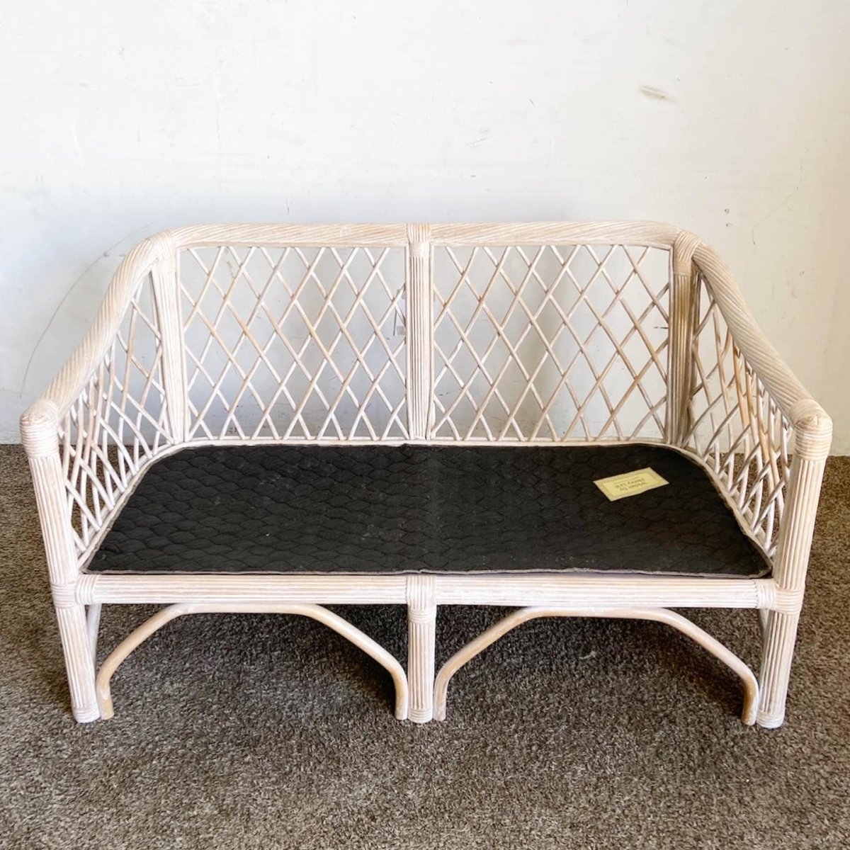 Boho Chic Pencil Reed Rattan Love Seat by Henry Link - Dolphin & Flamingo