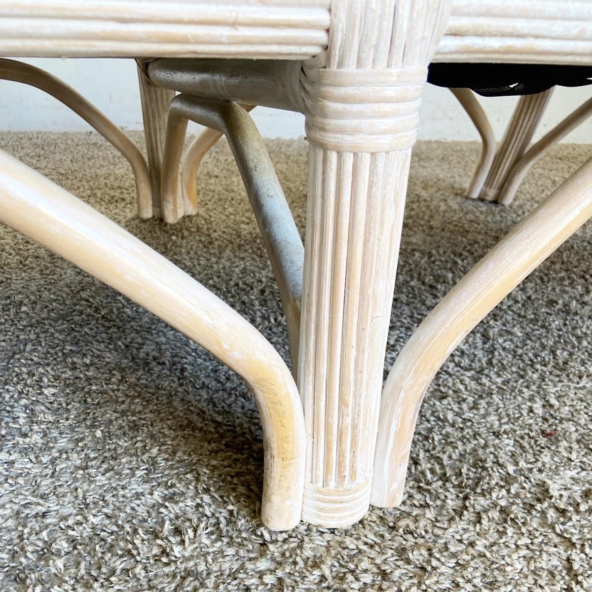 Boho Chic Pencil Reed Rattan Love Seat by Henry Link - Dolphin & Flamingo