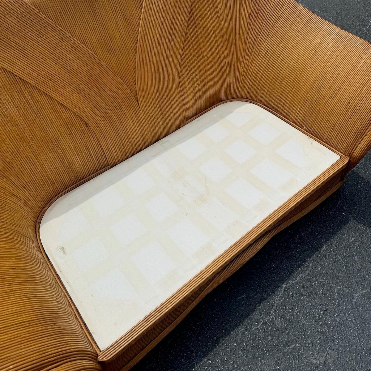 Boho Chic Pencil Reed Ribbon Love Seat Sofa - Dolphin & Flamingo