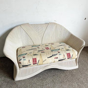 Boho Chic Ribbon Pencil Reed Love Seat - Dolphin & Flamingo