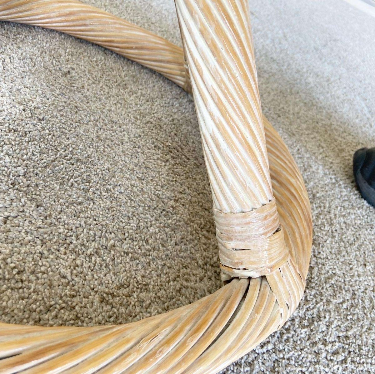 Boho Chic Twisted Pencil Reed Floor Lamp - Dolphin & Flamingo