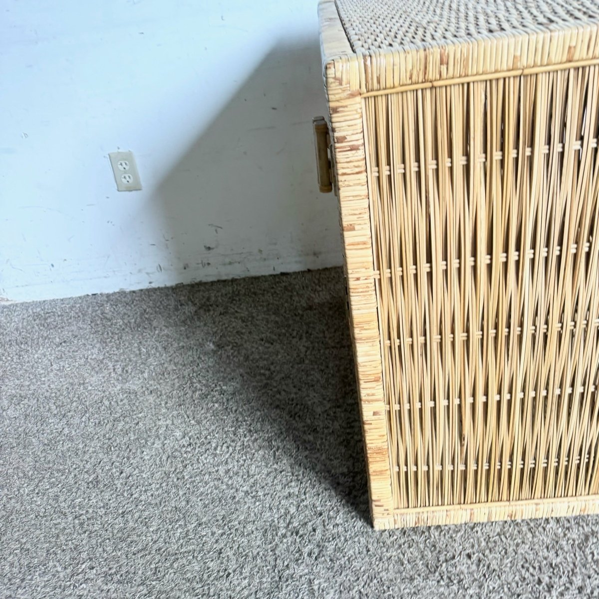 Boho Chic Wicker Rattan Sideboard Cabinet - Dolphin & Flamingo