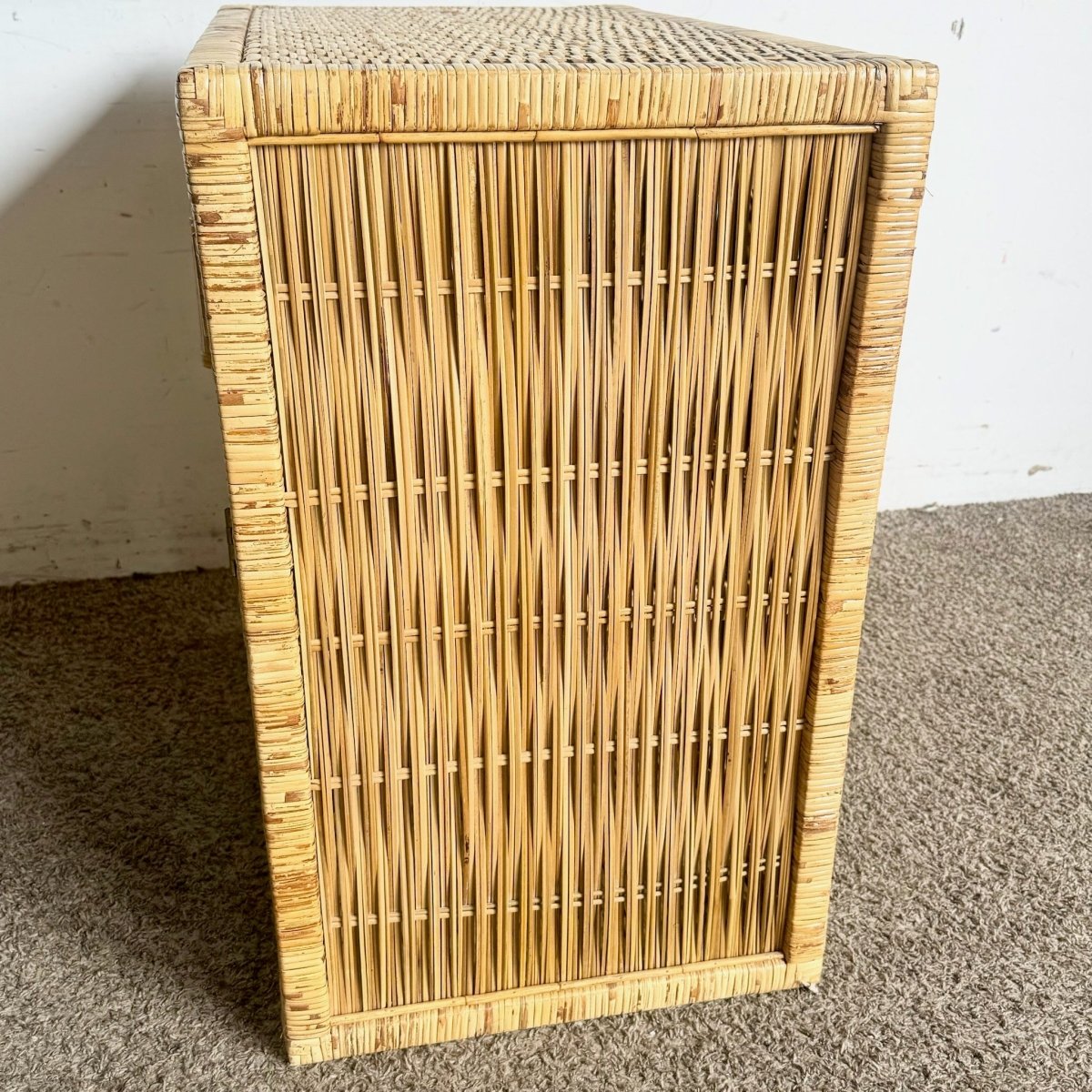 Boho Chic Wicker Rattan Sideboard Cabinet - Dolphin & Flamingo