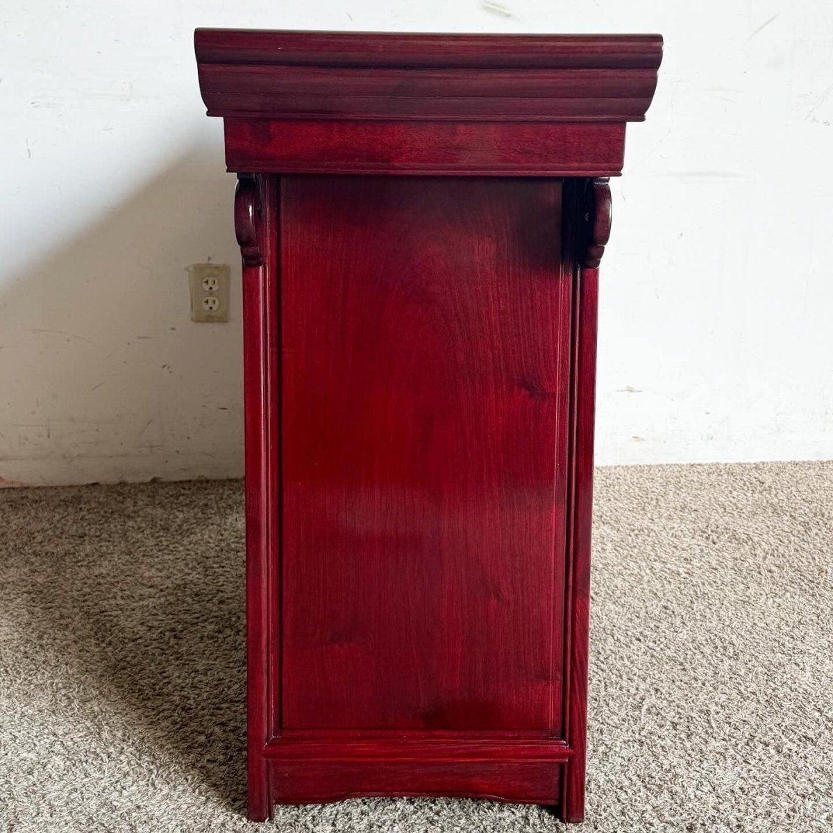 Chinese Carved Rosewood Altar Console Table - Dolphin & Flamingo