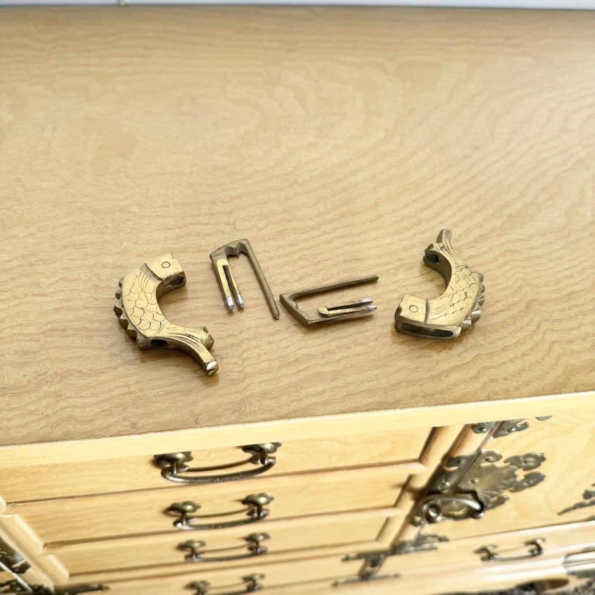 Chinoiserie Elm High Point Altar/Chest/Sideboard - Dolphin & Flamingo