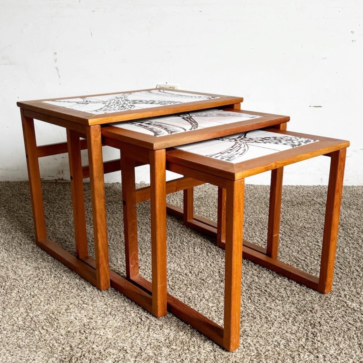 Danish Modern Nesting Tables by Mobelfabrikken Toften - Dolphin & Flamingo