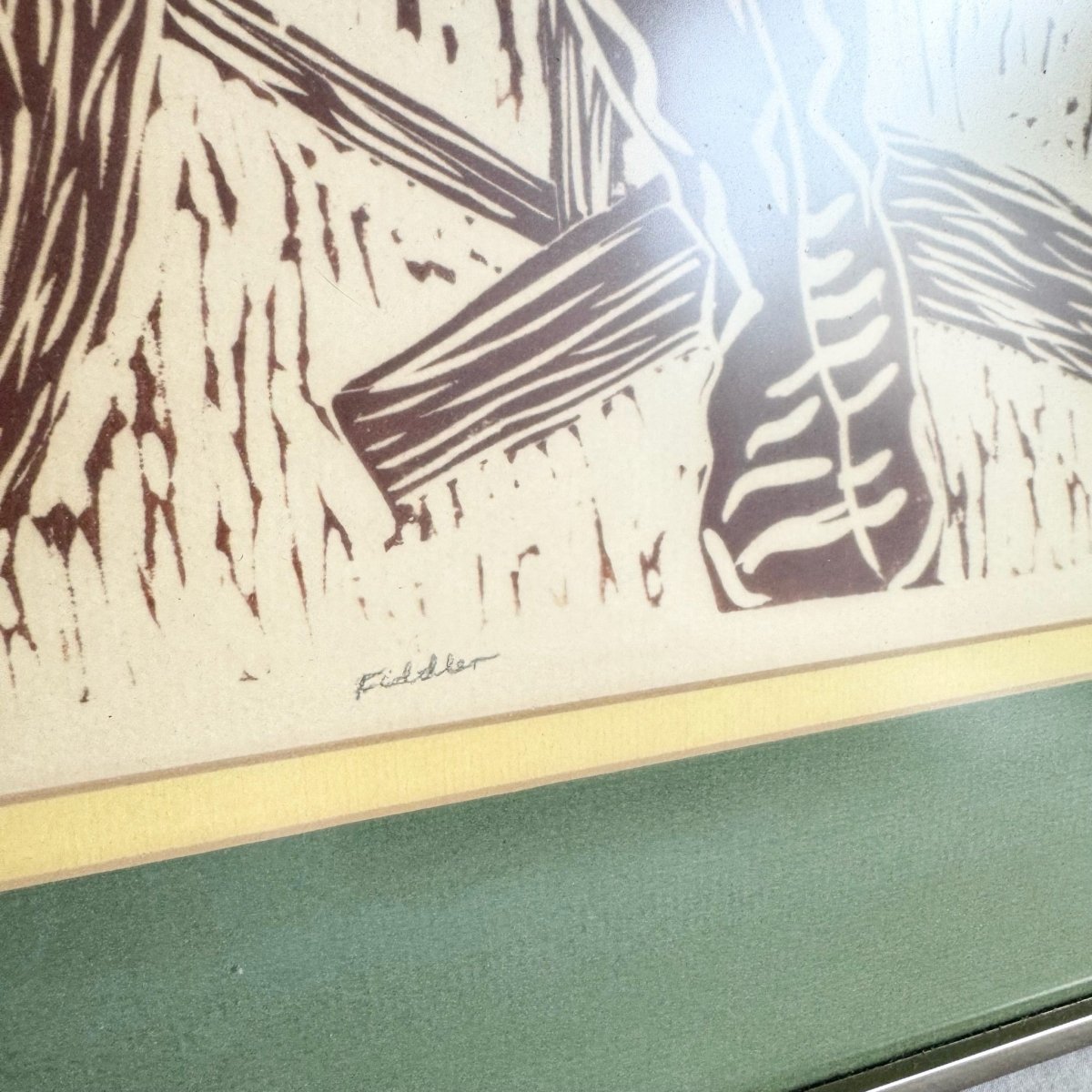 Framed and Signers Print “Fiddler” by Heisman - Dolphin & Flamingo