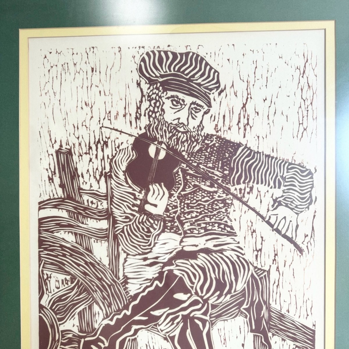 Framed and Signers Print “Fiddler” by Heisman - Dolphin & Flamingo