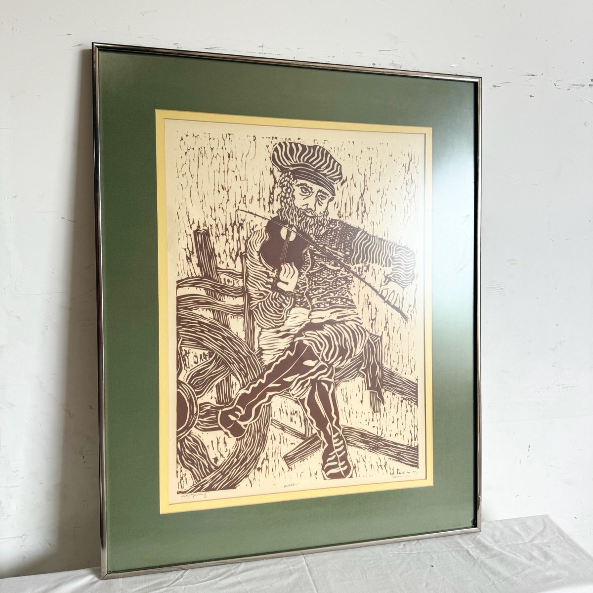 Framed and Signers Print “Fiddler” by Heisman - Dolphin & Flamingo