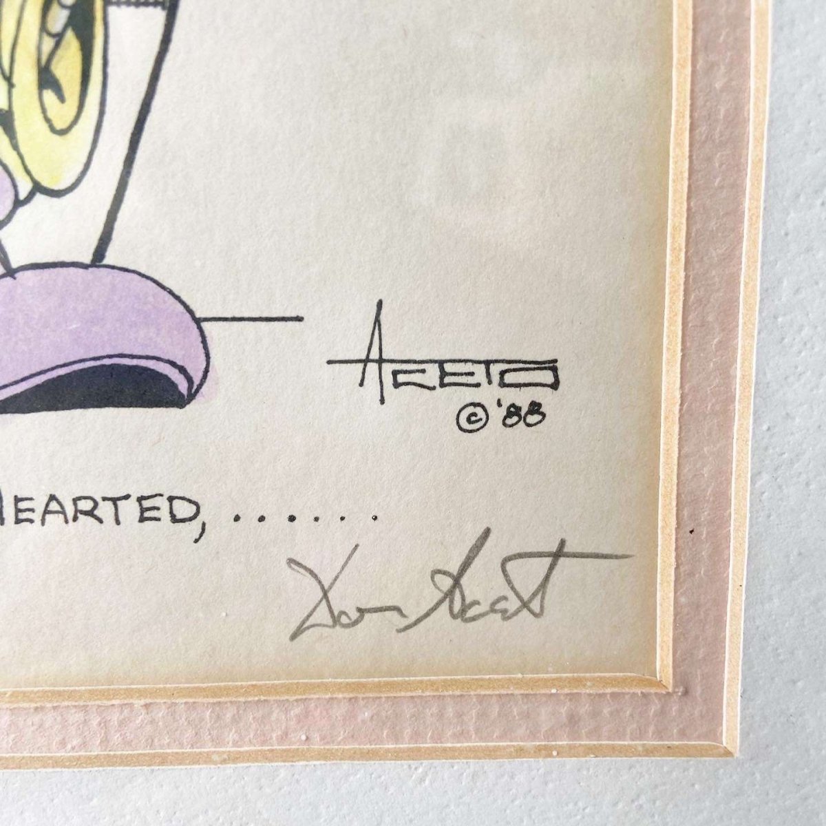 Framed and Singed Print “Broken Hearted” by Don Aceto - Dolphin & Flamingo