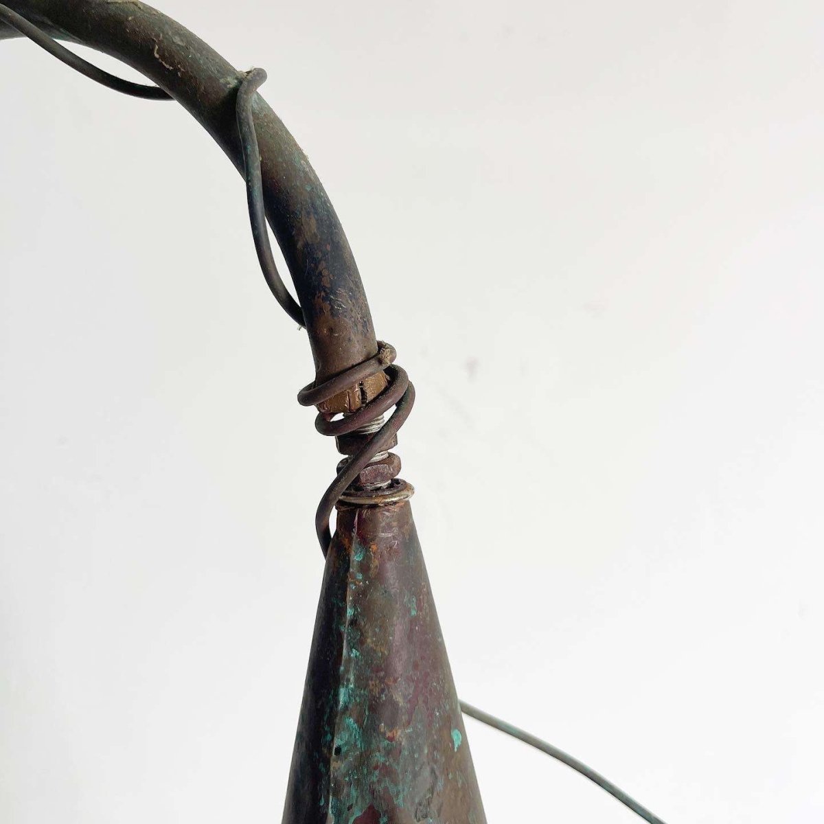 Iron Sculpted Vine and Cone Floor Lamp - Dolphin & Flamingo