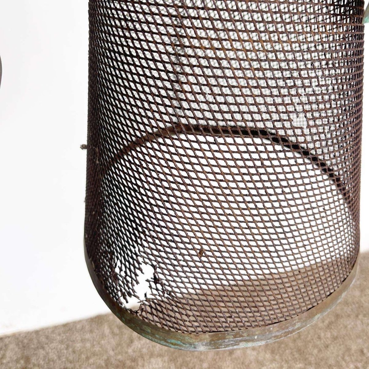 Iron Sculpted Vine and Cone Floor Lamp - Dolphin & Flamingo