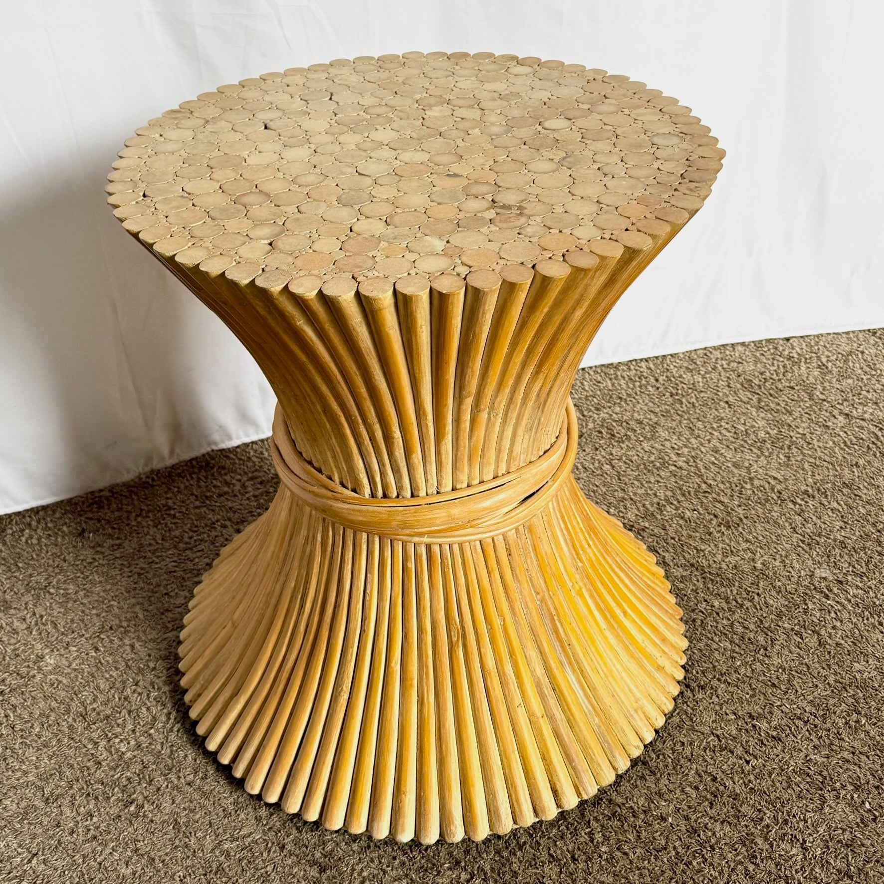 McGuire Style Sheaf of Wheat Dining Table Base - Dolphin & Flamingo
