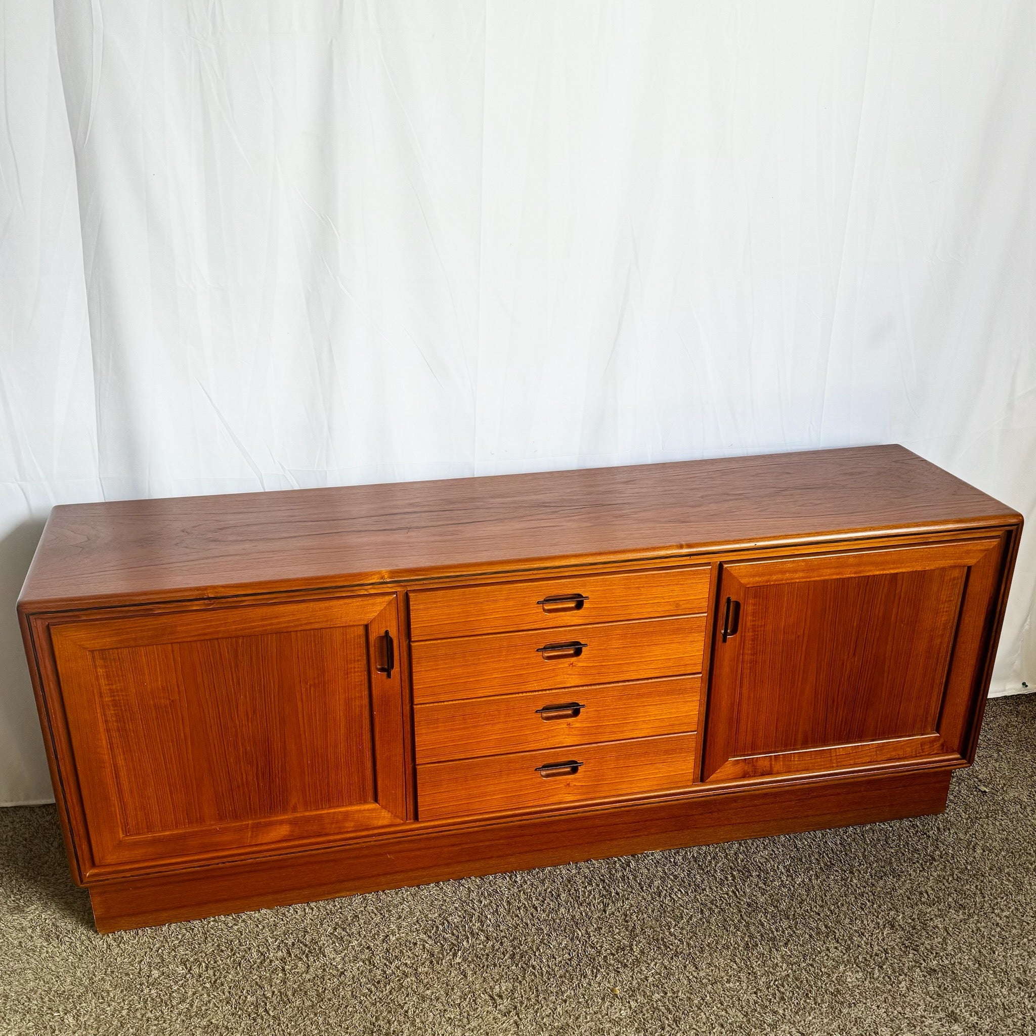 Mid Century Modern Teak Credenza - Dolphin & Flamingo
