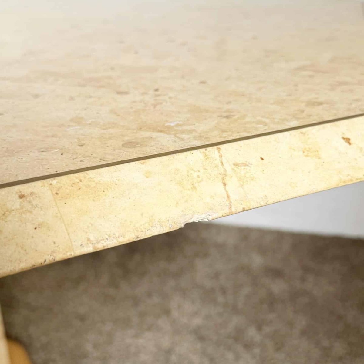 Postmodern Boho Tessellated Stone and Pencil Reed Dining Table - Dolphin & Flamingo