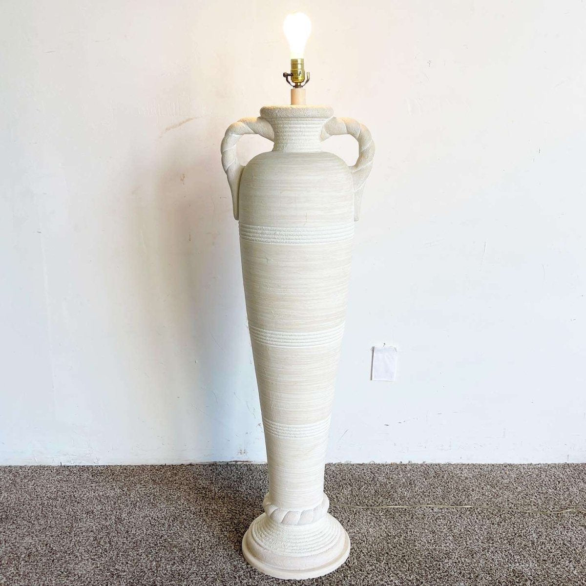 Postmodern Ceramic Vase With Handles Floor Lamp by Pacific Coast Lighting - Dolphin & Flamingo
