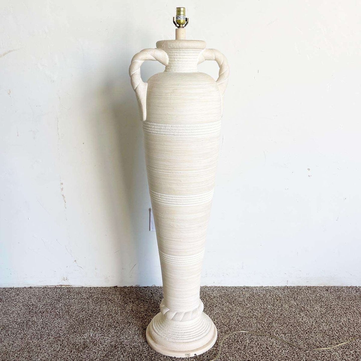 Postmodern Ceramic Vase With Handles Floor Lamp by Pacific Coast Lighting - Dolphin & Flamingo