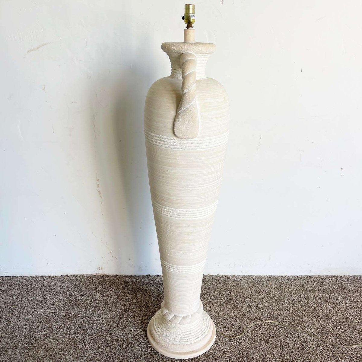 Postmodern Ceramic Vase With Handles Floor Lamp by Pacific Coast Lighting - Dolphin & Flamingo