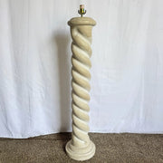 Postmodern Painted Plaster Swirl Pillar Floor Lamp - Dolphin & Flamingo