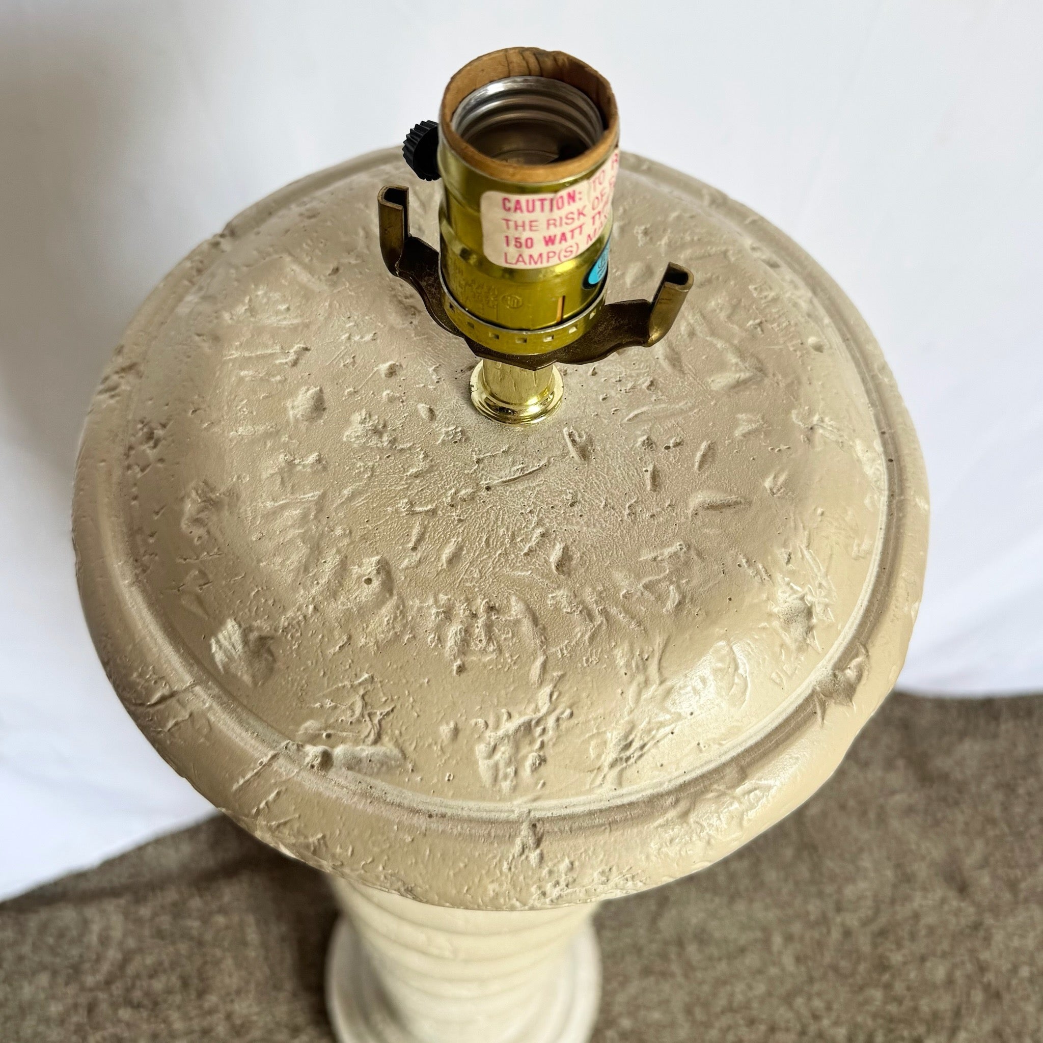 Postmodern Painted Plaster Swirl Pillar Floor Lamp - Dolphin & Flamingo