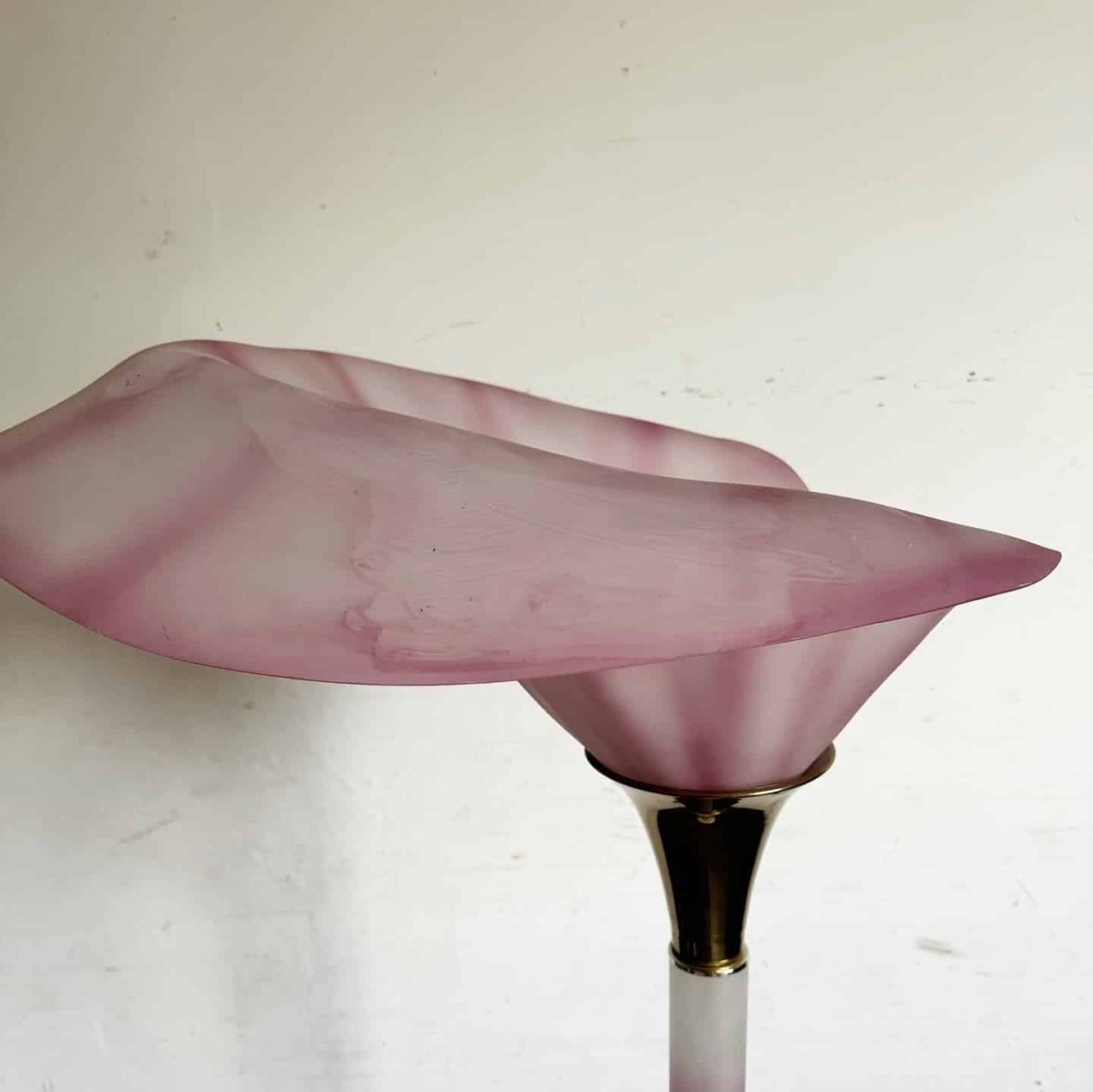 Postmodern Pink and Gold Calla Lily Floor Lamp - Dolphin & Flamingo