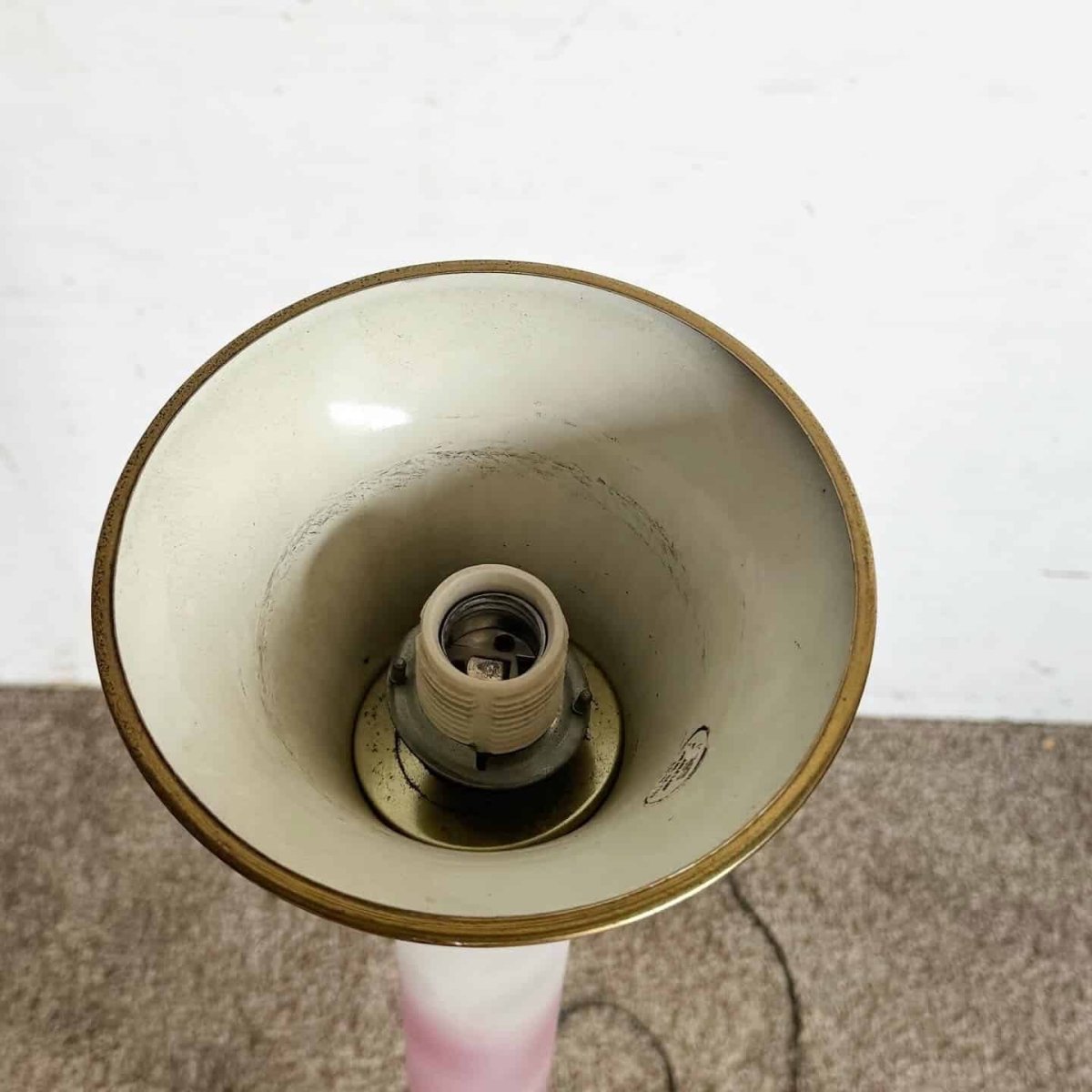 Postmodern Pink and Gold Calla Lily Floor Lamp - Dolphin & Flamingo