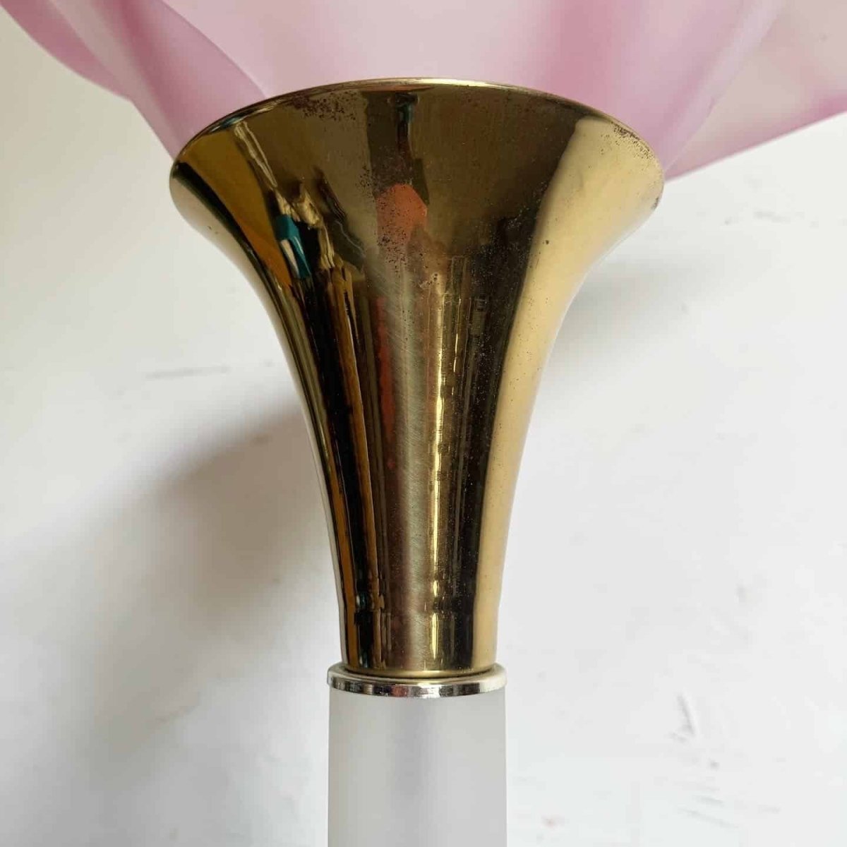 Postmodern Pink and Gold Calla Lily Floor Lamp - Dolphin & Flamingo