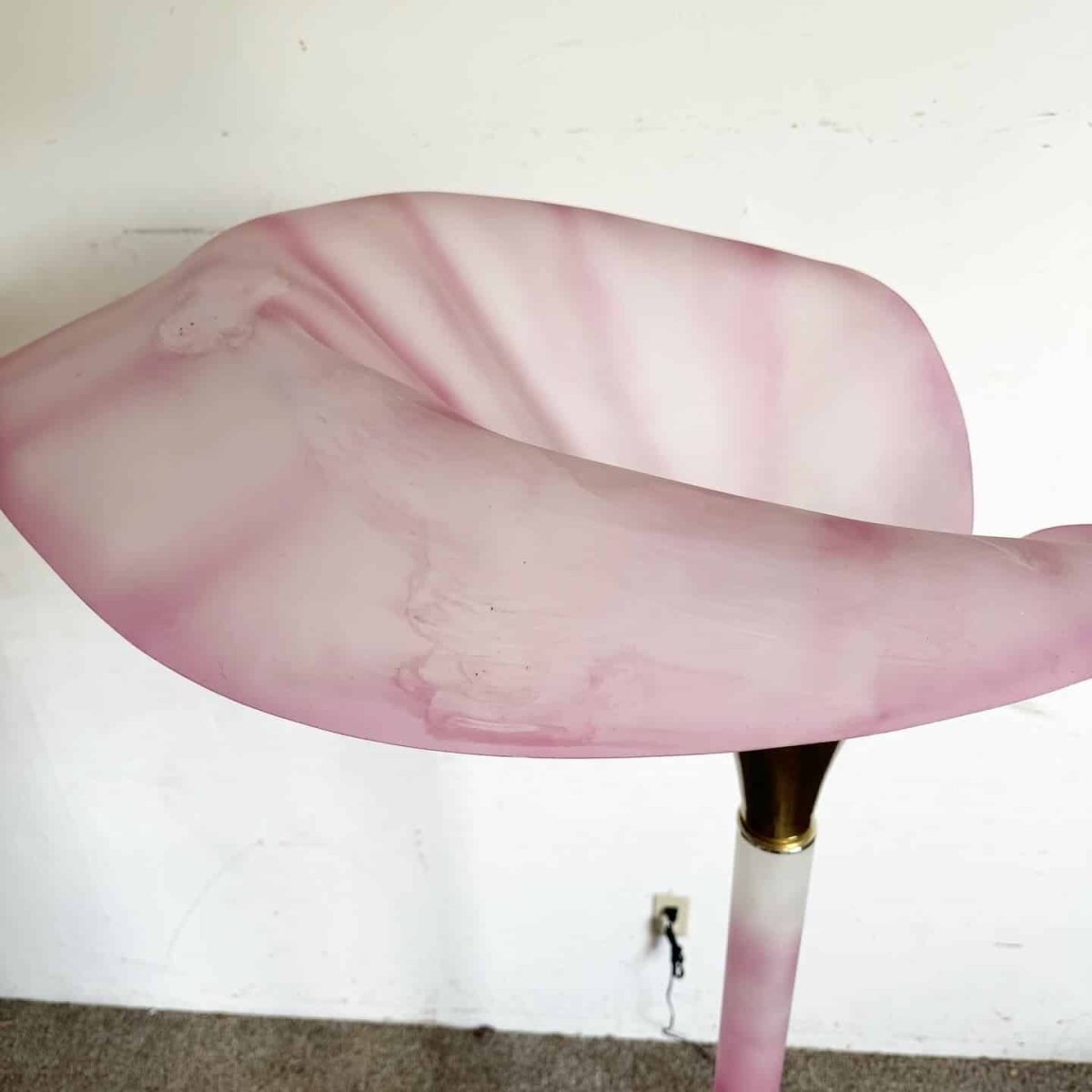 Postmodern Pink and Gold Calla Lily Floor Lamp - Dolphin & Flamingo
