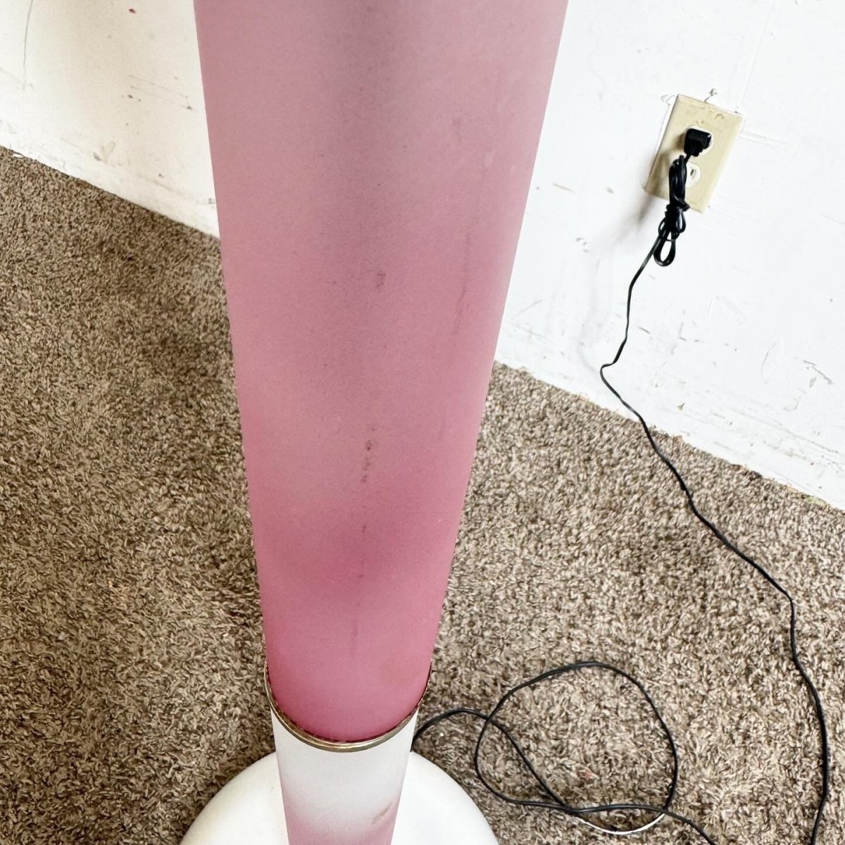 Postmodern Pink and Gold Calla Lily Floor Lamp - Dolphin & Flamingo