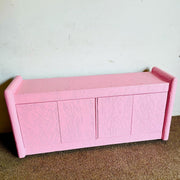 Postmodern Pink Stucco Finished Credenza - Dolphin & Flamingo