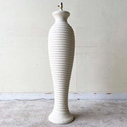 Postmodern Ribbed Ceramic Floor Lamp - Dolphin & Flamingo