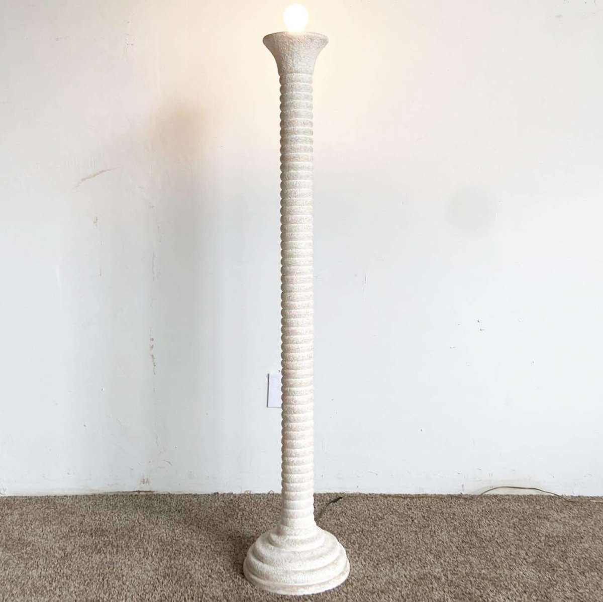Postmodern Ribbed Color Speckled Pillar Floor Lamp - Dolphin & Flamingo