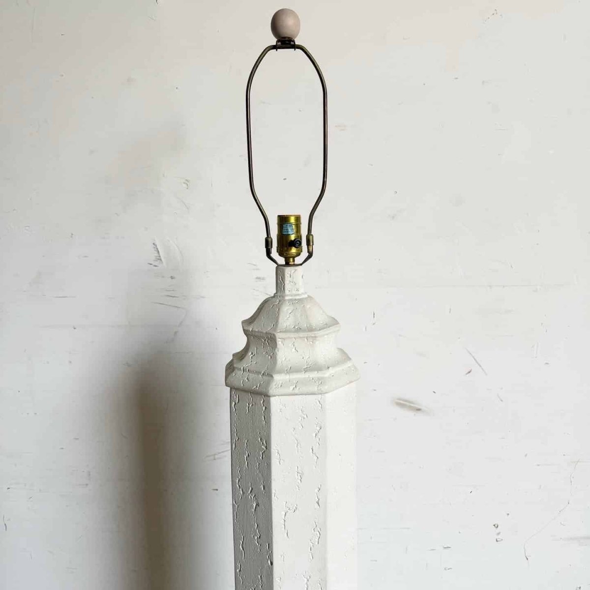 Postmodern Sculpted Off White Plaster Floor Lamp - Dolphin & Flamingo