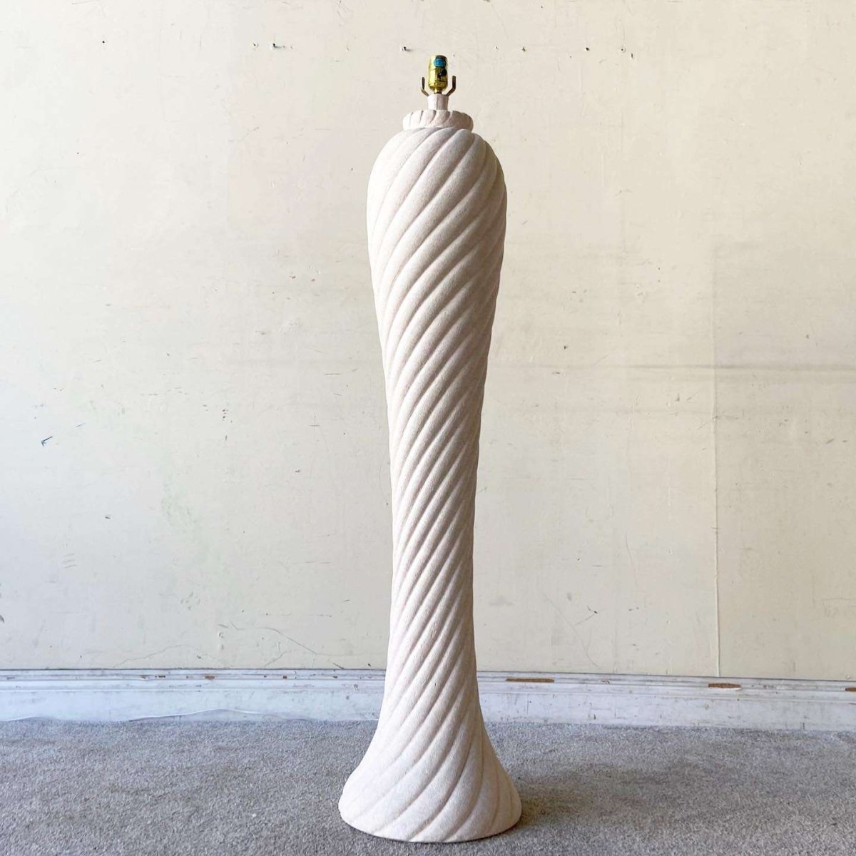 Postmodern Spiral Swirl Ceramic Floor Lamp - Dolphin & Flamingo