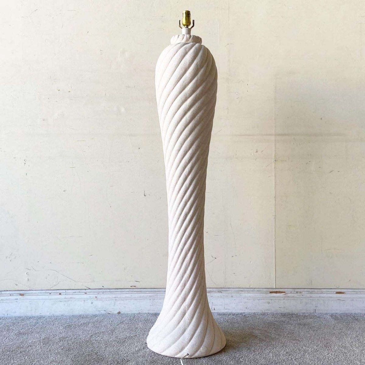 Postmodern Spiral Swirl Ceramic Floor Lamp - Dolphin & Flamingo