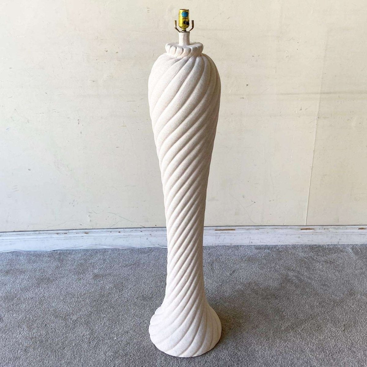 Postmodern Spiral Swirl Ceramic Floor Lamp - Dolphin & Flamingo
