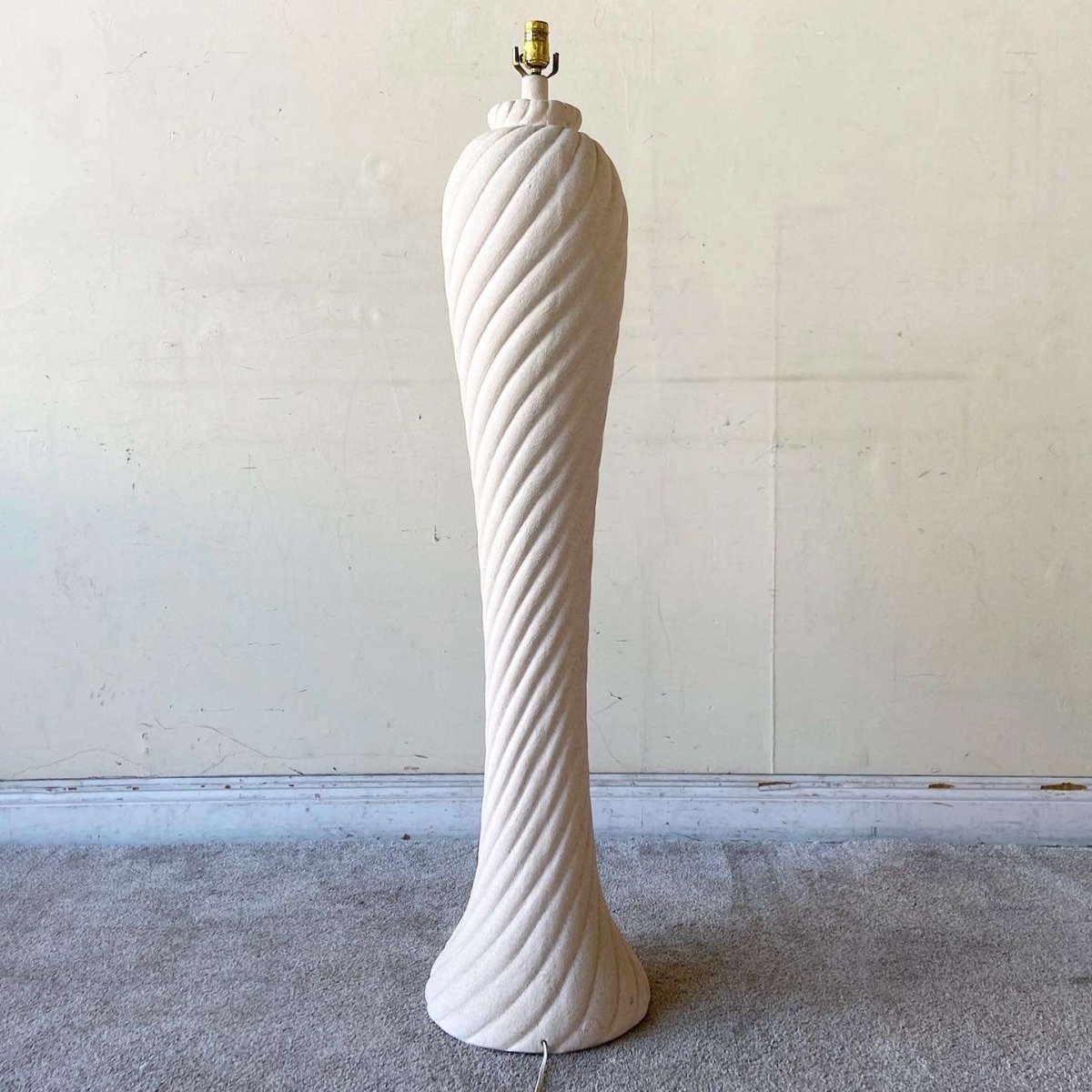 Postmodern Spiral Swirl Ceramic Floor Lamp - Dolphin & Flamingo