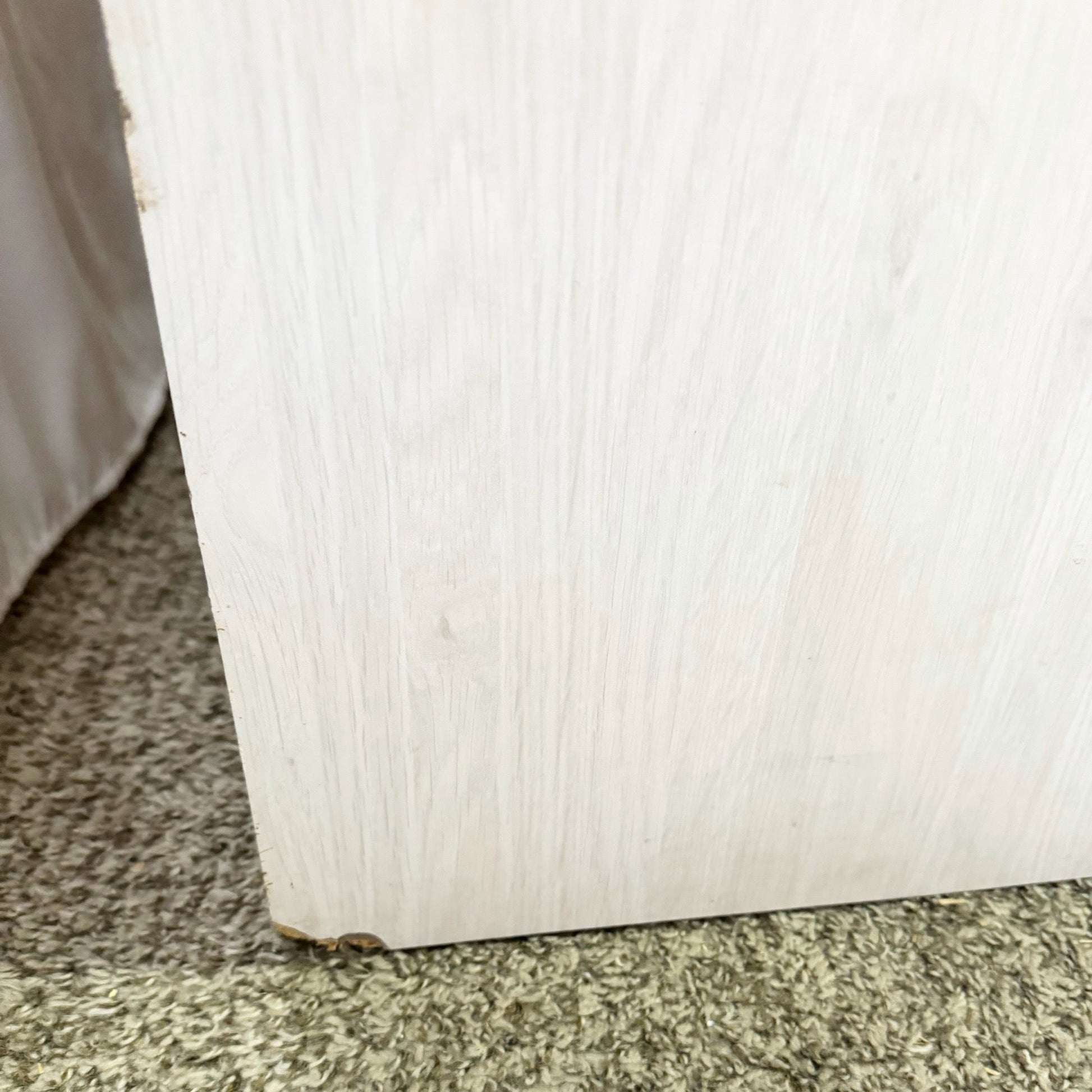 Postmodern Stucco Wood Grain Laminate Credenza - Dolphin & Flamingo