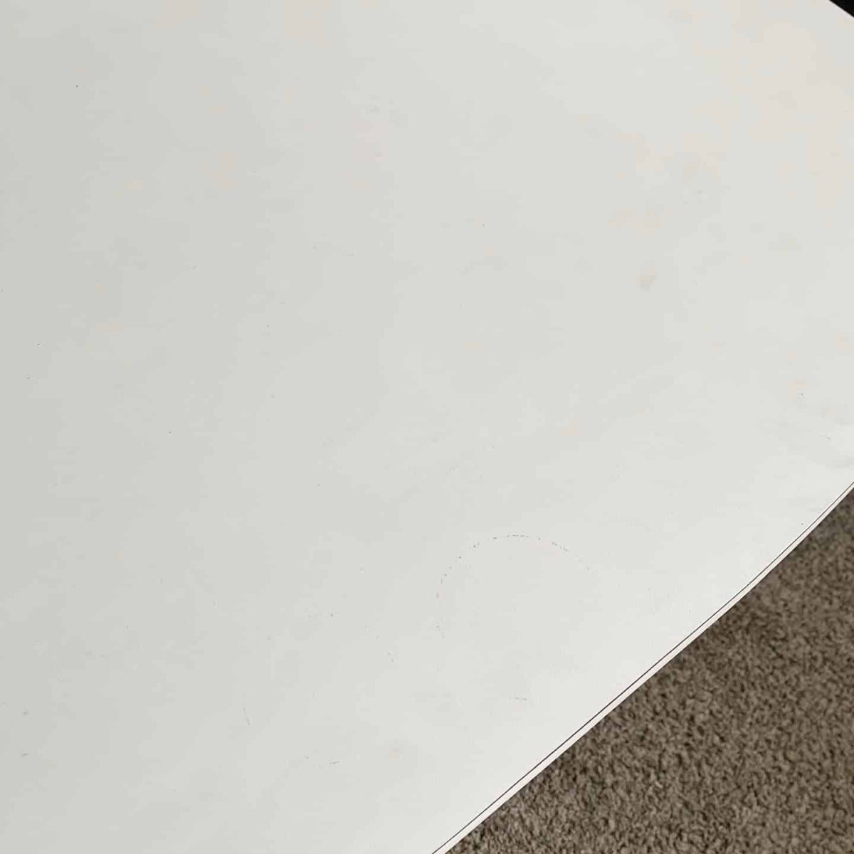 Postmodern Teal and White Laminate Dining Table - Dolphin & Flamingo